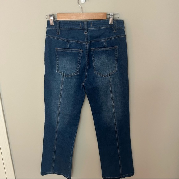 Sundance Peyton Jeans Women's Size 26 Front Seams Ankle Crop Kick Flare Denim - Picture 8 of 8